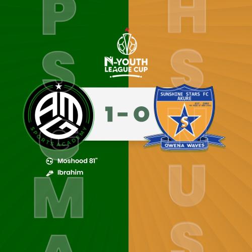 AMG SPORTS ACADEMY VS Sunshine Stars F.C. (U19) MD 21